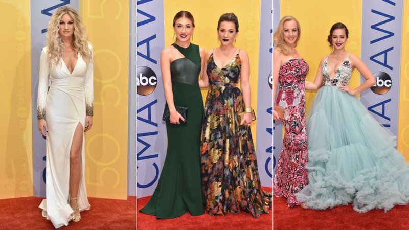 Illustration for article titled All the Country Royalty Wore Leather and Lace on the 50th Annual CMAs Red Carpet